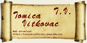 Tomica Vitkovac vizit kartica